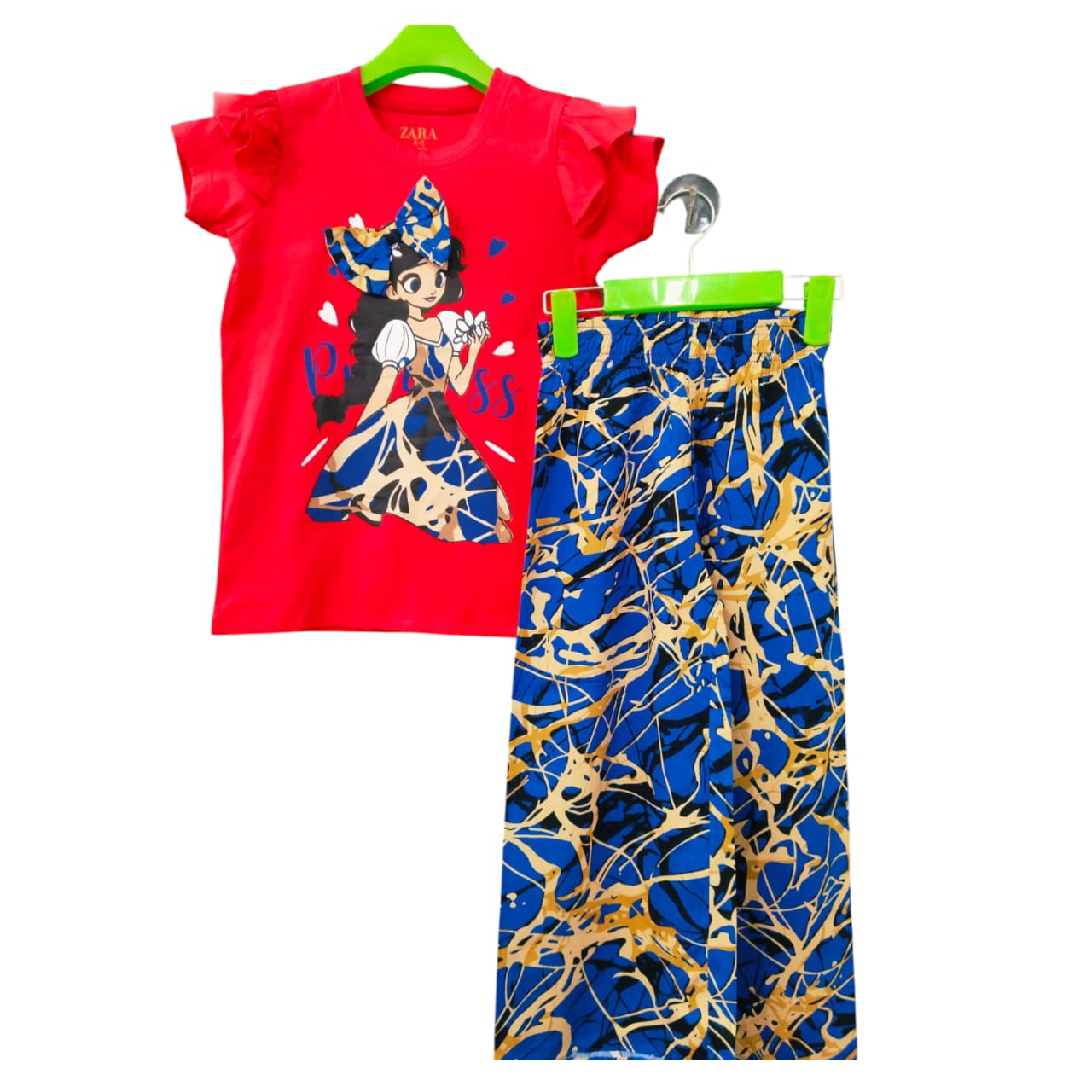 Red Princess Plazo Suit