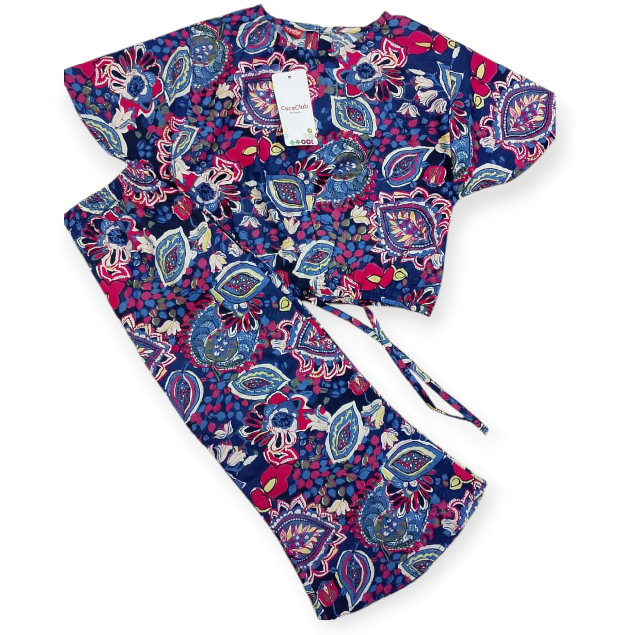 Multi Flower Half Sleeve Mahroon Skate Fish Girls