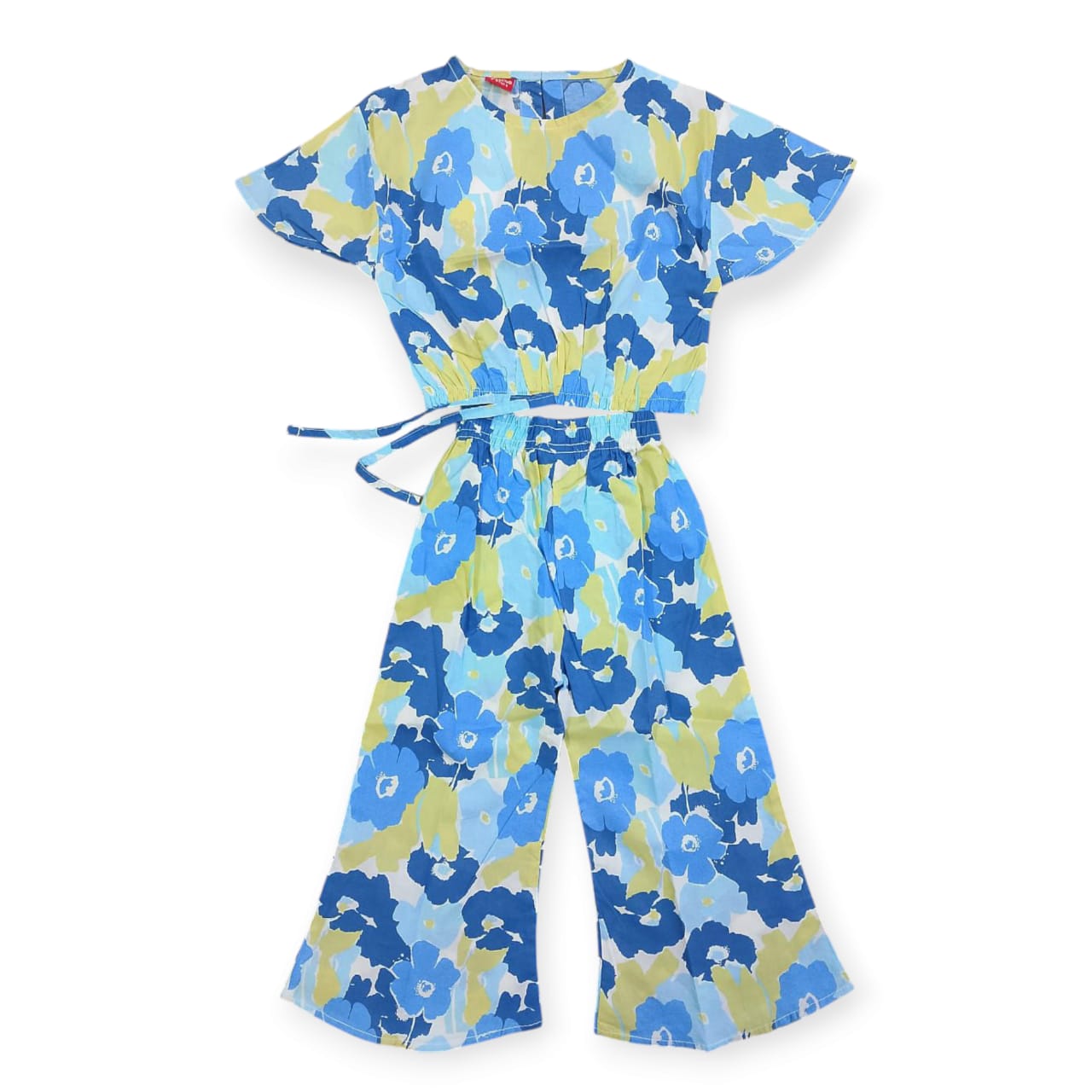 Blue all over Print Half Sleeve  Skate Fish Girls