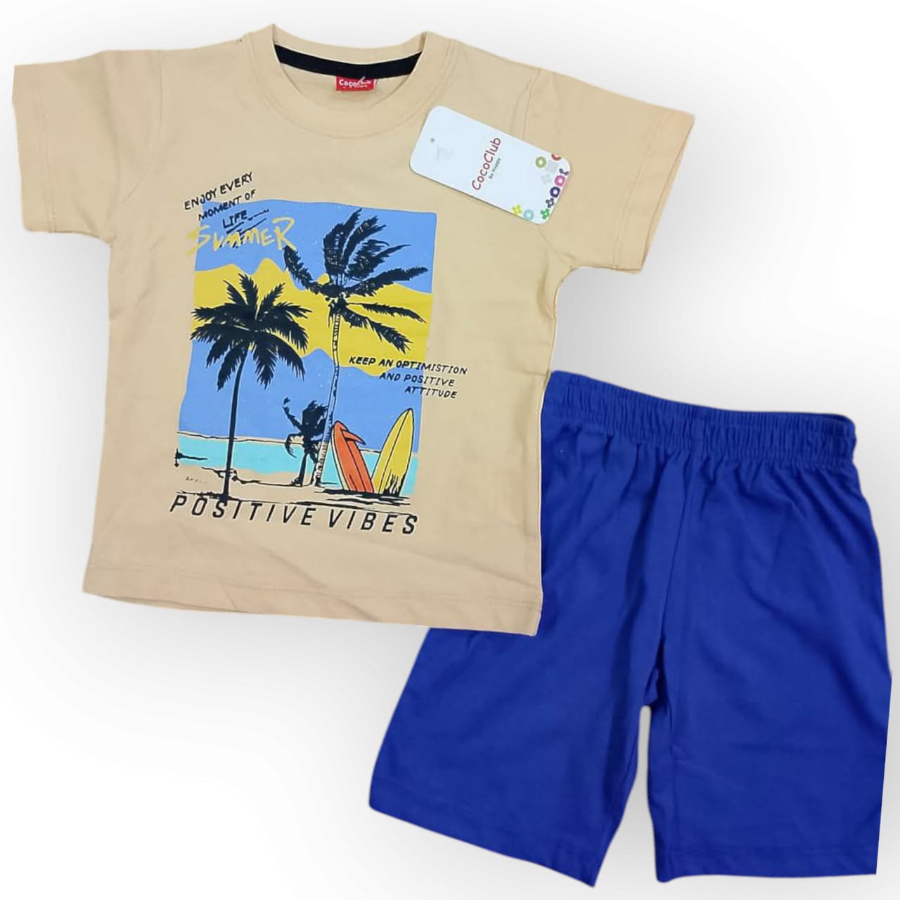 Positive vibes Beige nicker suit