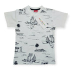 Beach vibes white henley