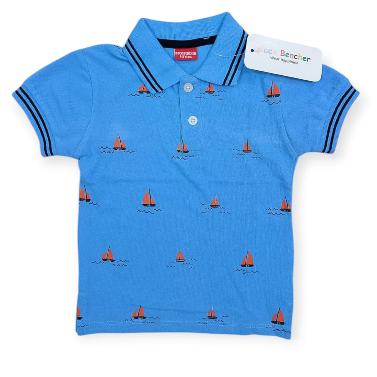 Boat design blue polo
