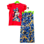 Red Princess Plazo Suit
