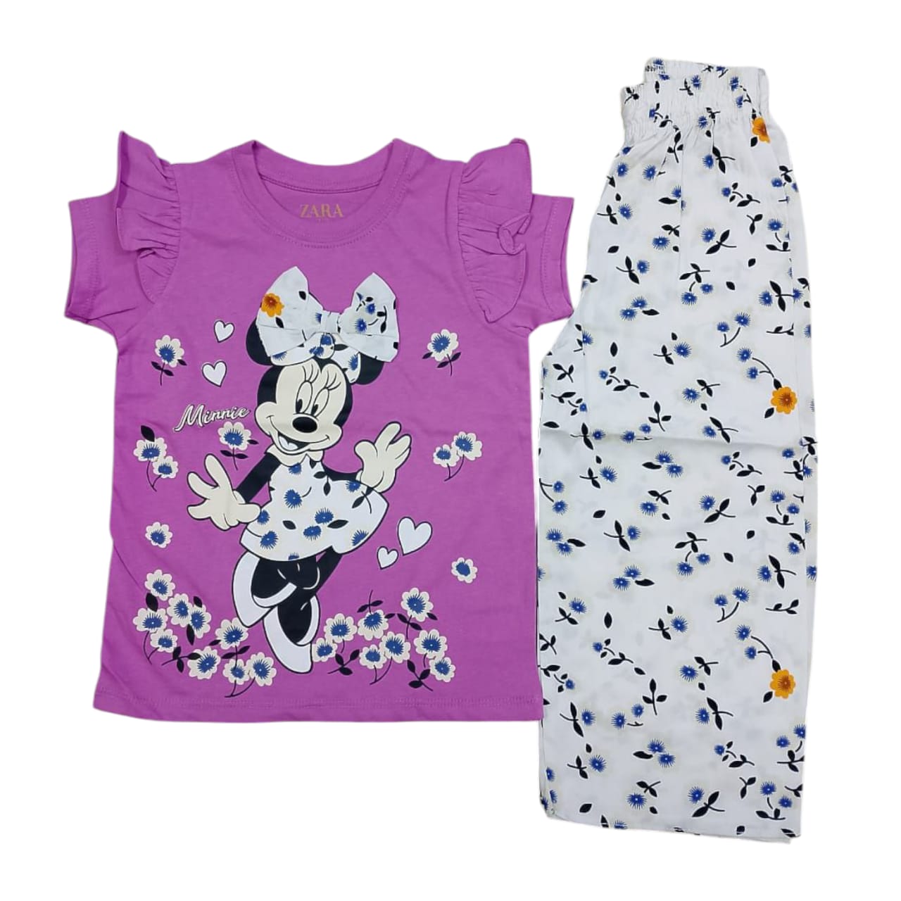 Purple  Micky Plazo Suit