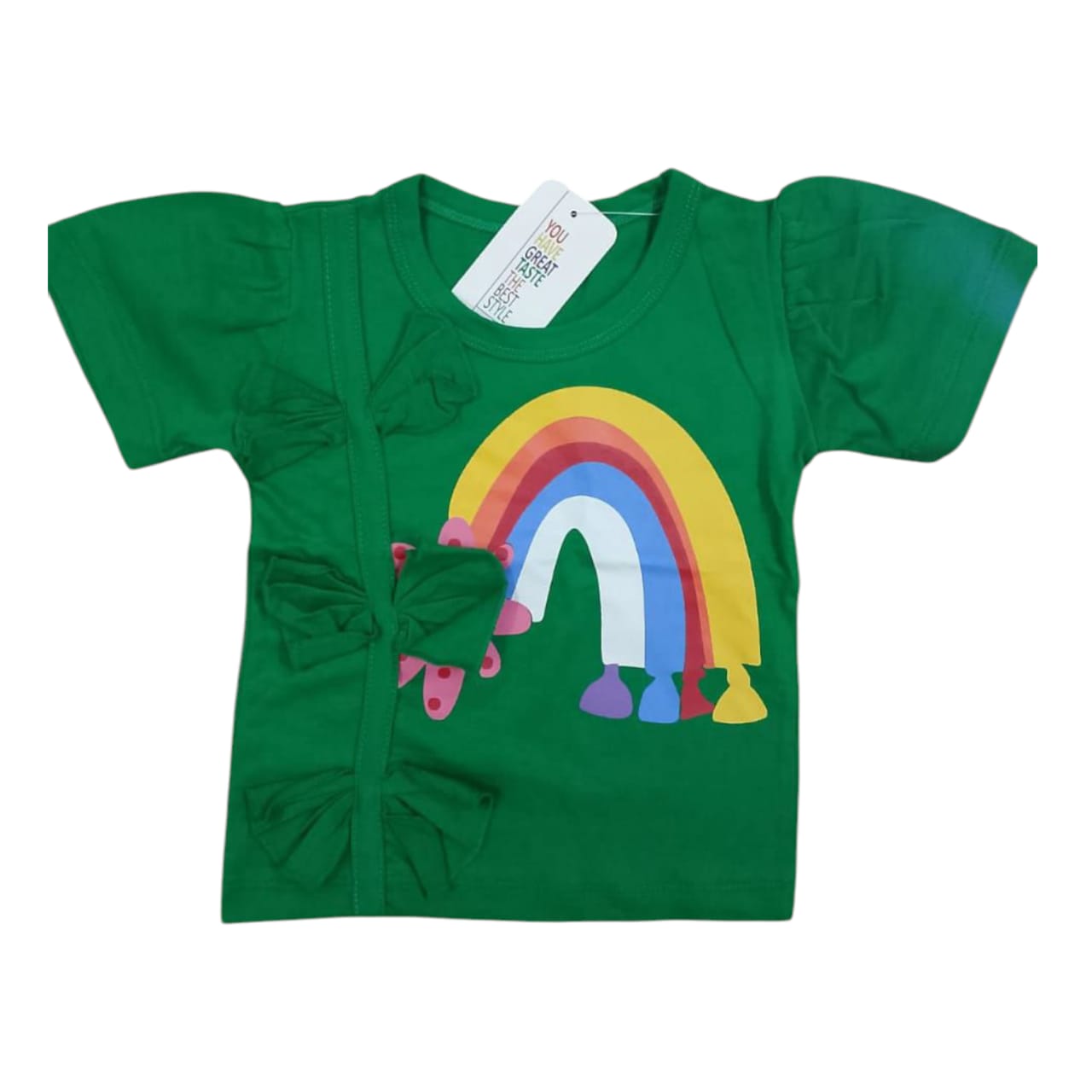 Green Rainbow Girls T shirt