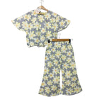Floral Grey Girls Skate Fish