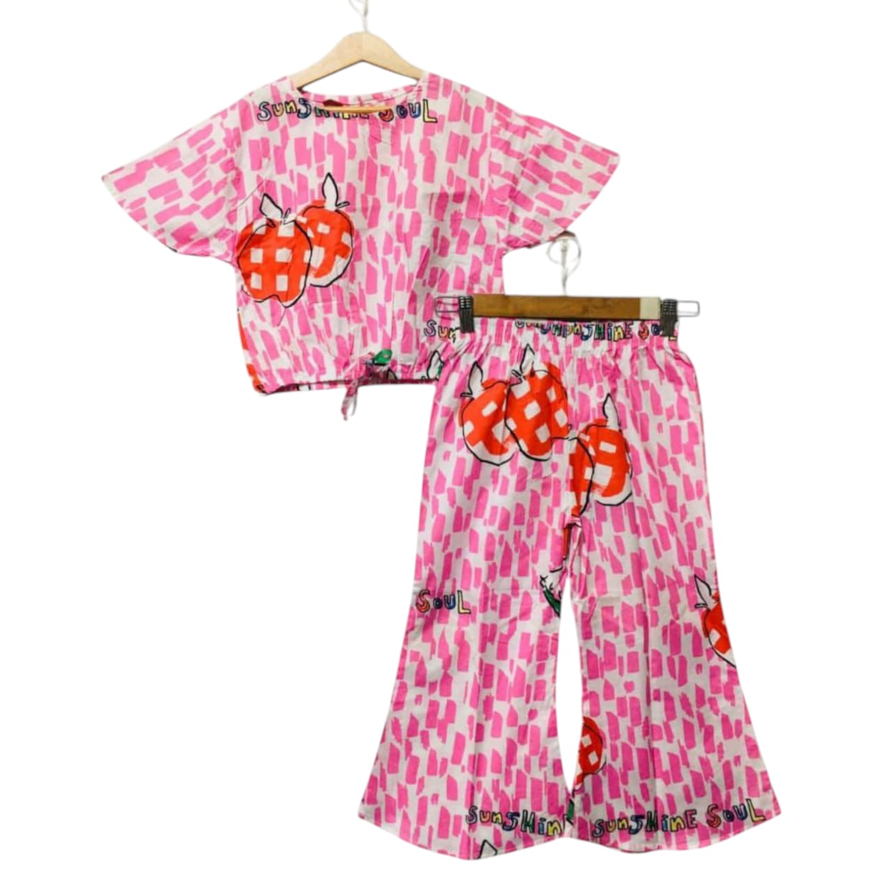 Fruit Print Pink Girls Skate Fish