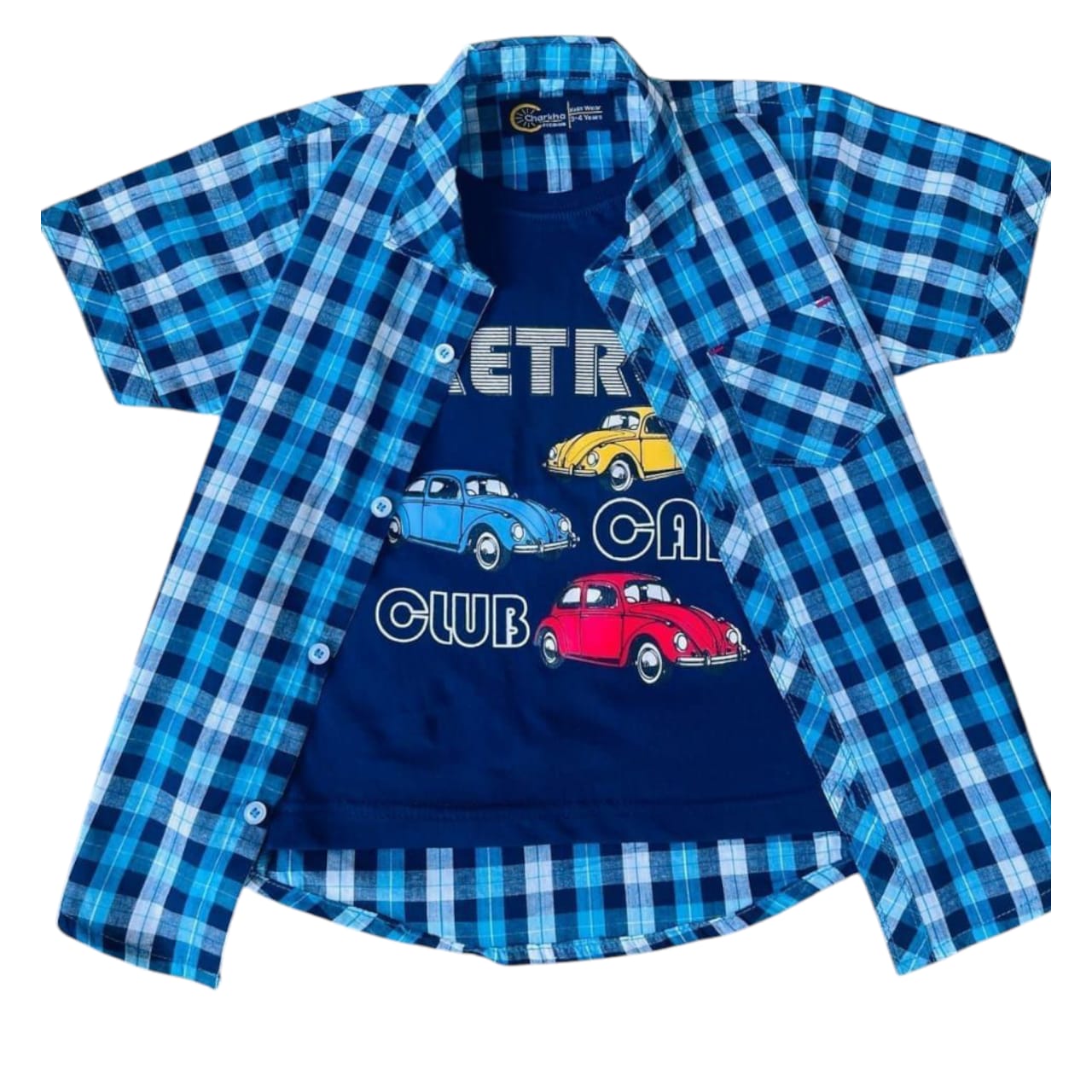 Blue Car Double Shirt