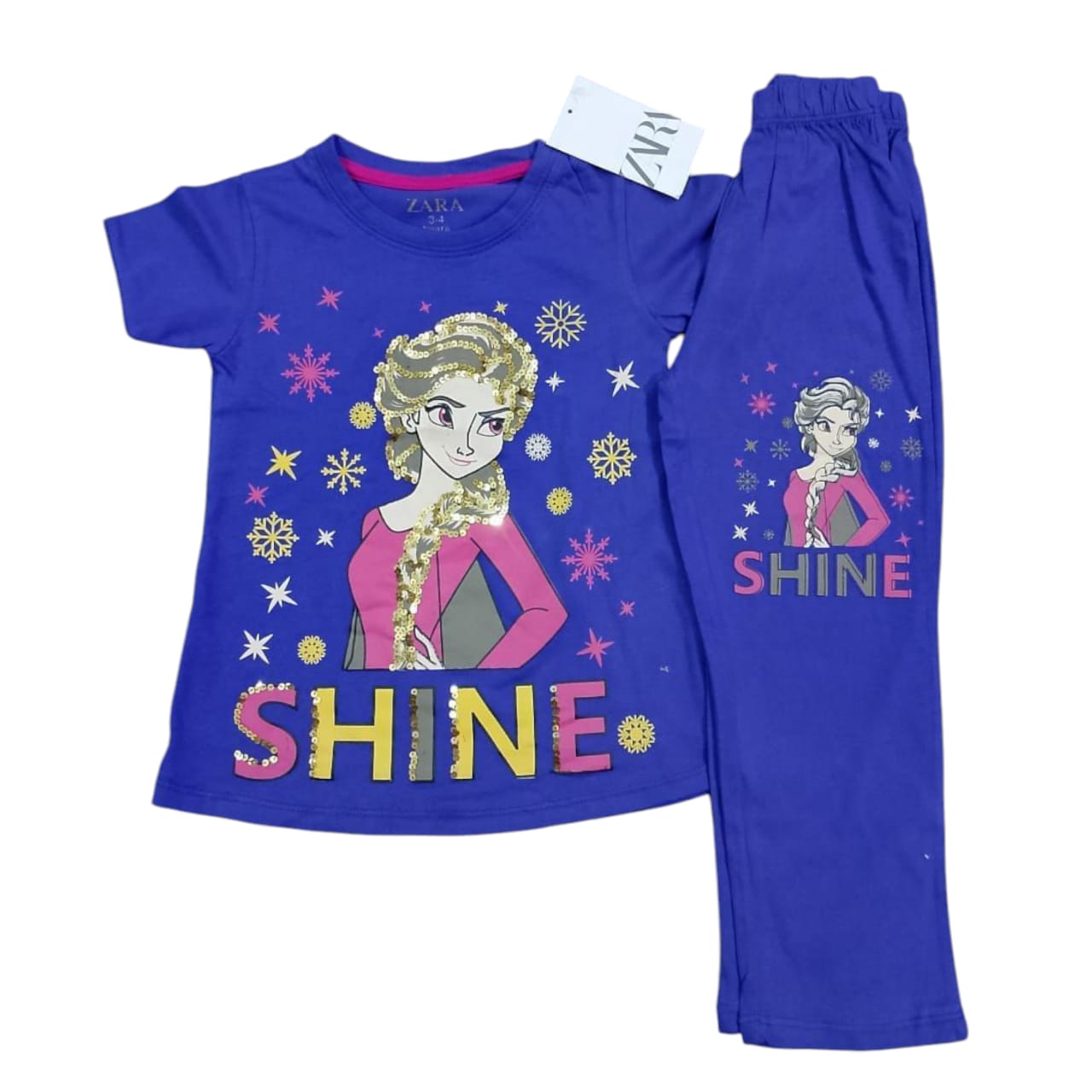Shine Blue Sequence Track Suit