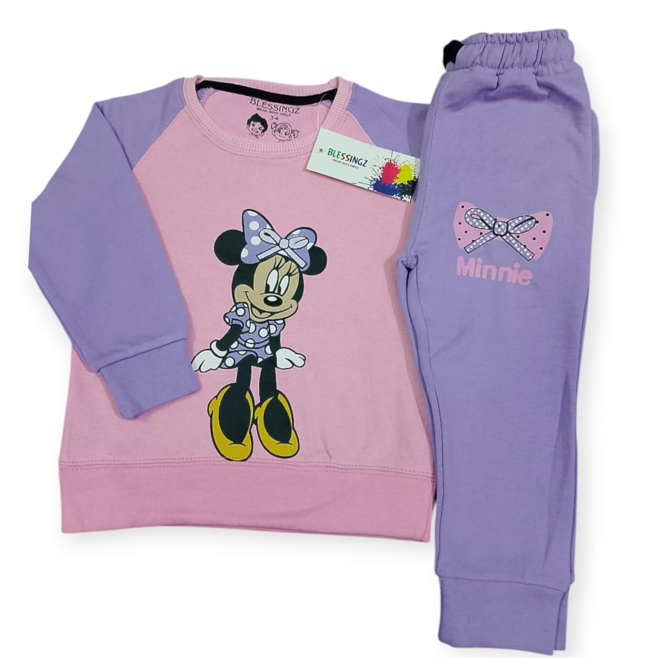 Pink Purple Mickey Winter Tracksuit