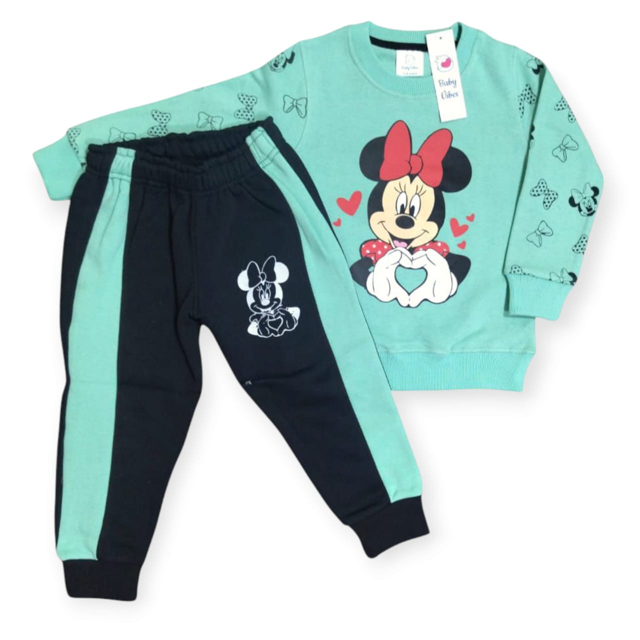 Green Mickey Girls Winter Tracksuit