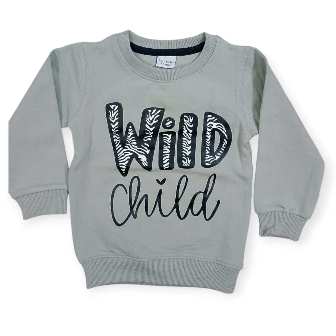 Grey Wild Child Boys Sweatshirt