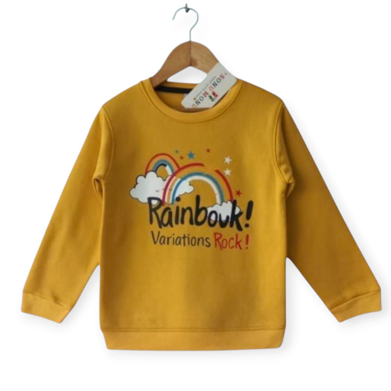 Yellow Rainbow Girls Sweatshirt