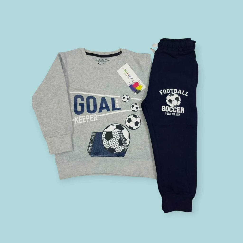 Grey and Navy Goal Winter Track Suit
