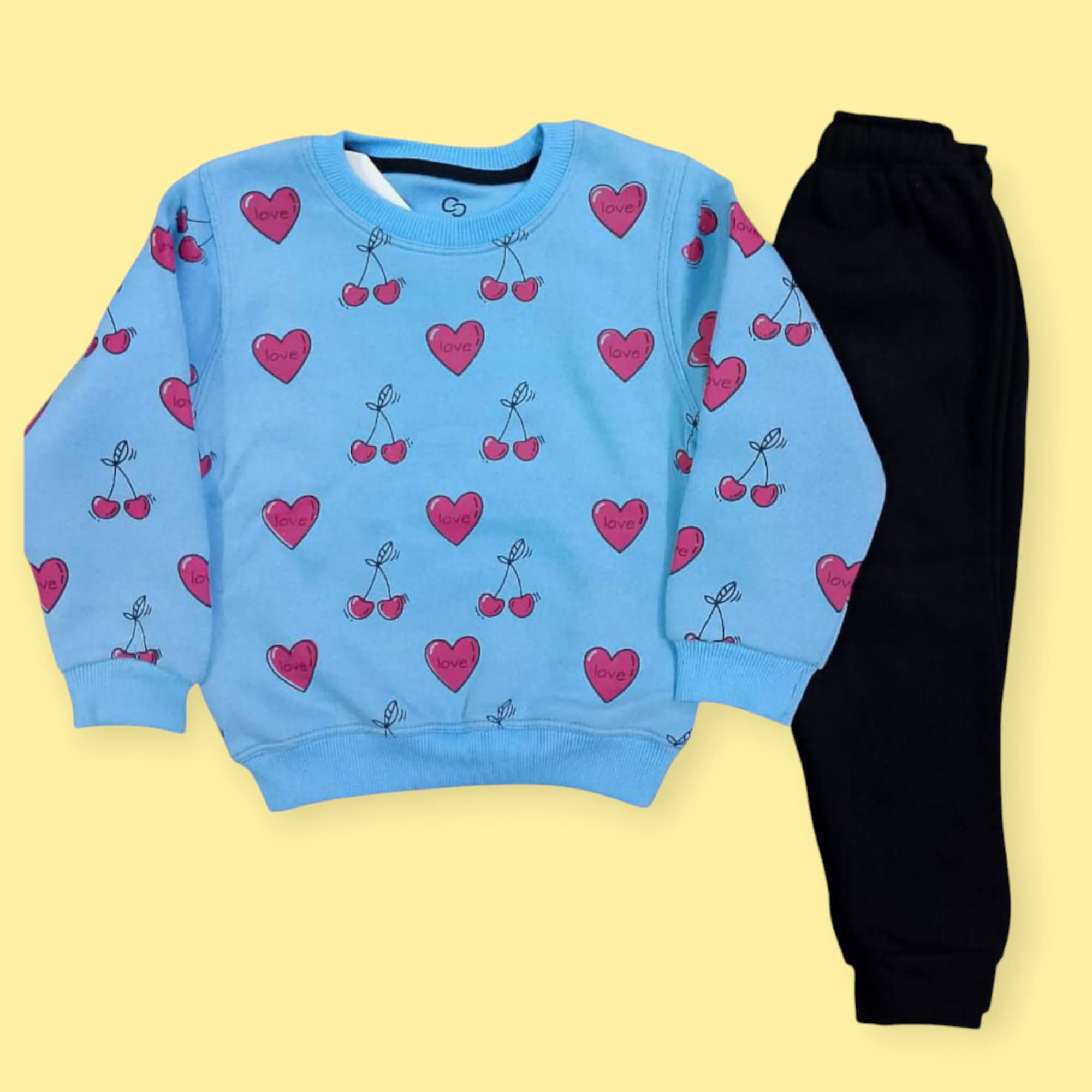 Blue Hearts and Cherry Winter Tracksuit