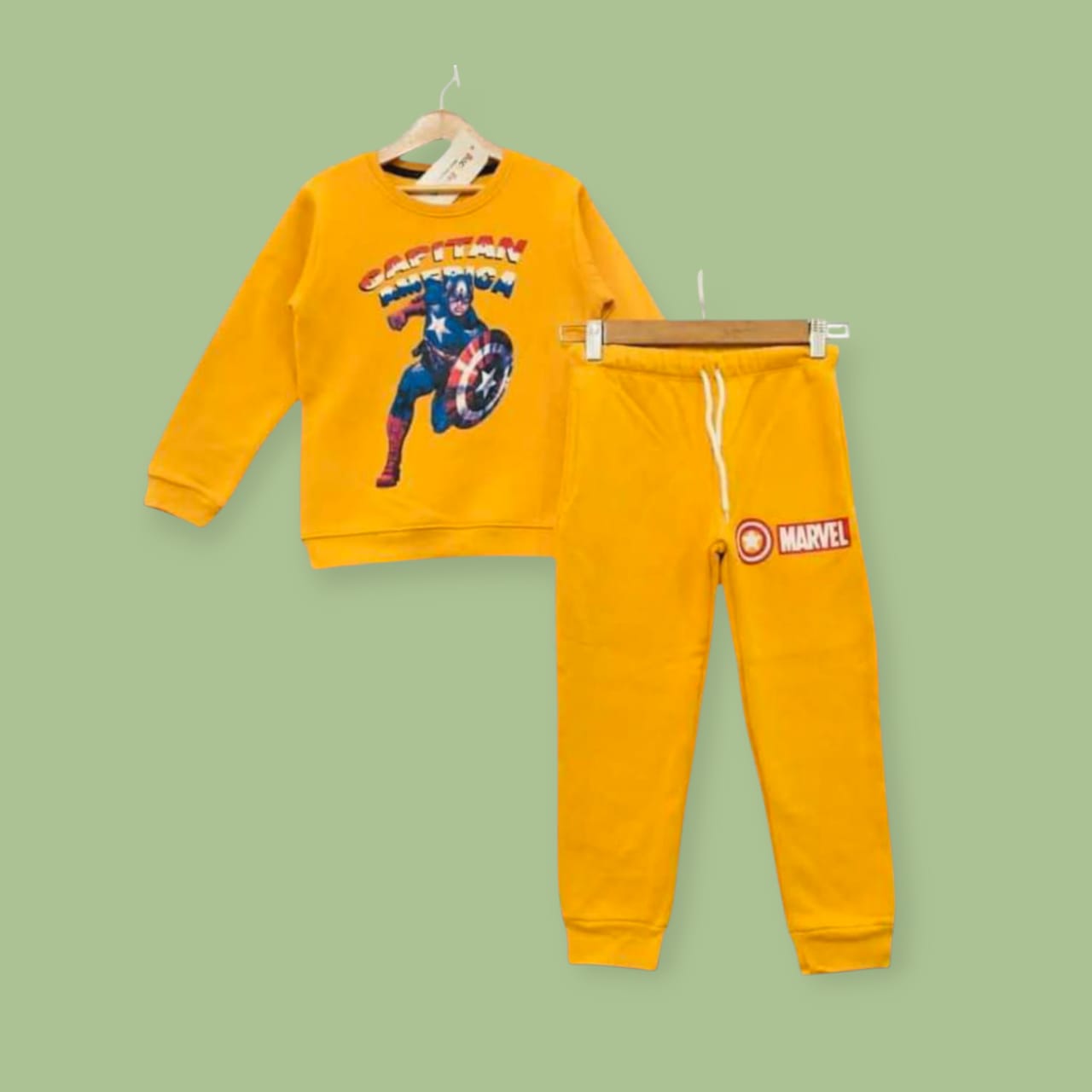 Yellow Captain America Winter Tracksuit