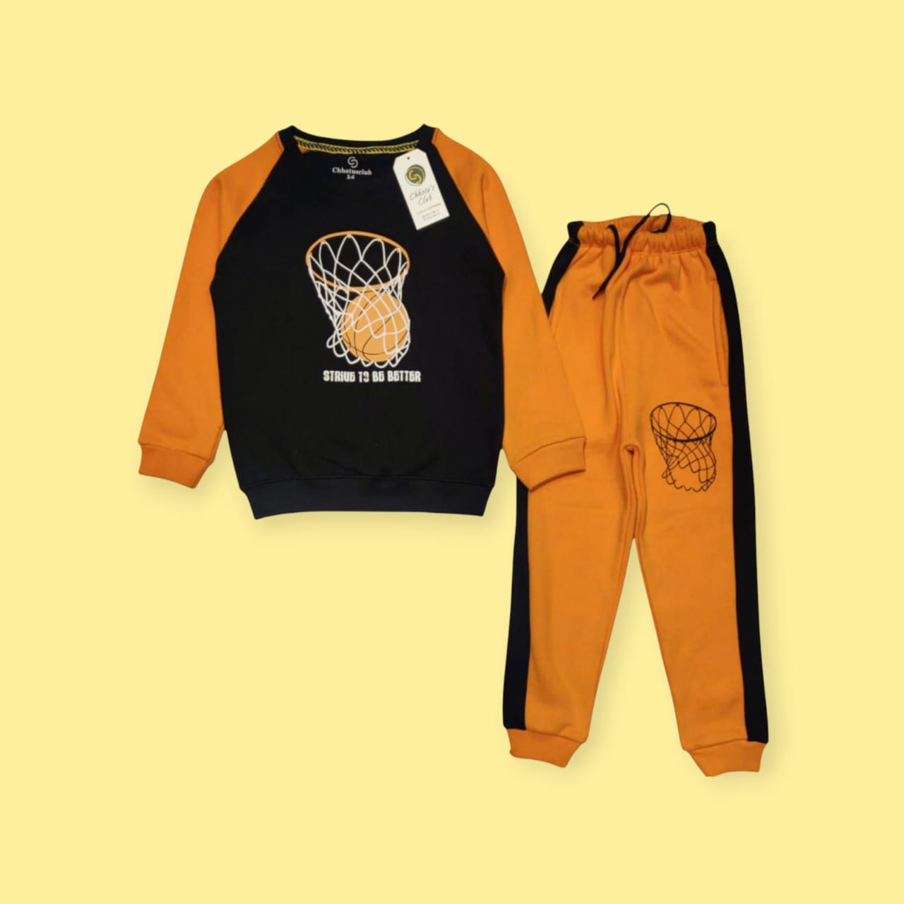 Orange Basket Ball Winter Tracksuit