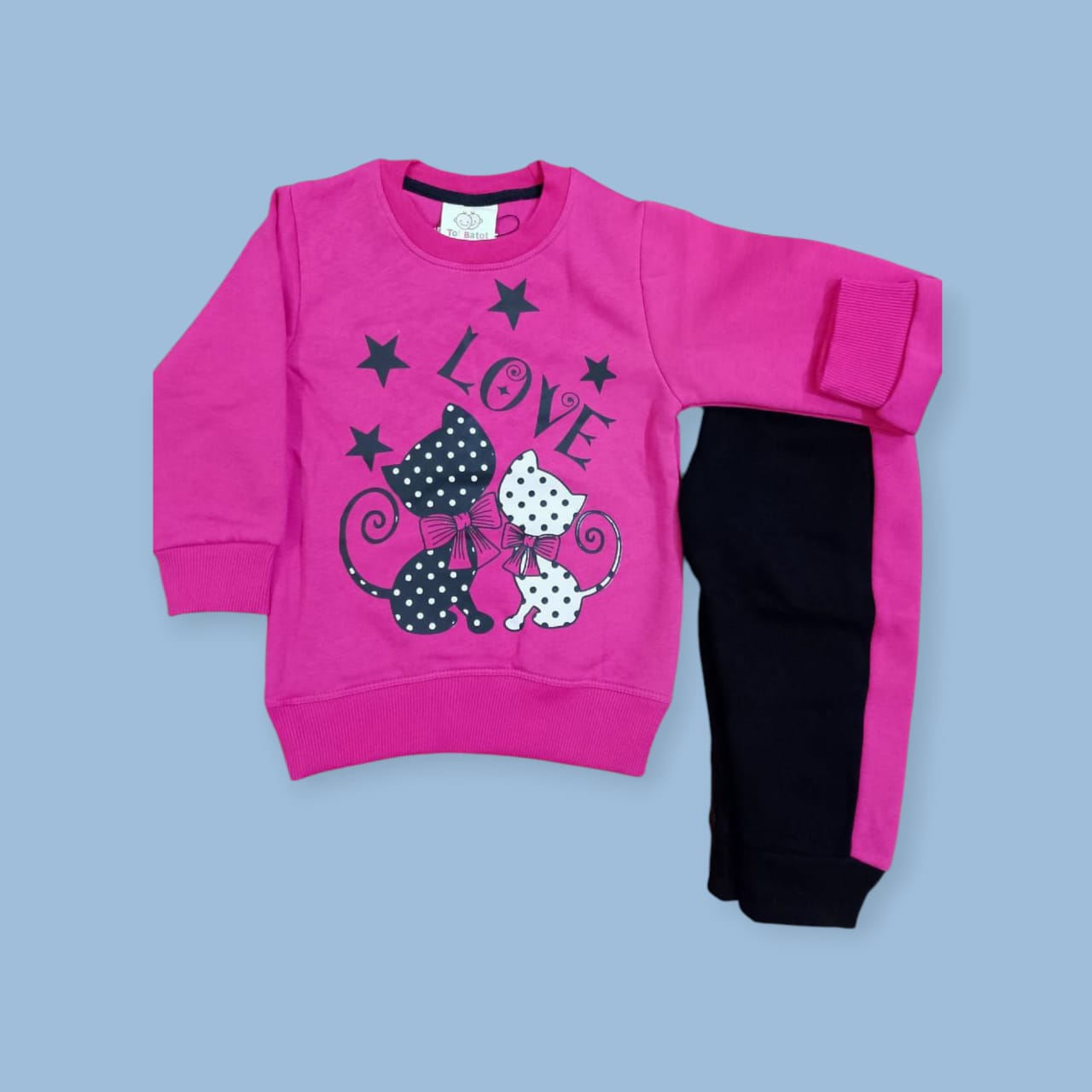 Pink Love Girls Winter Track Suit