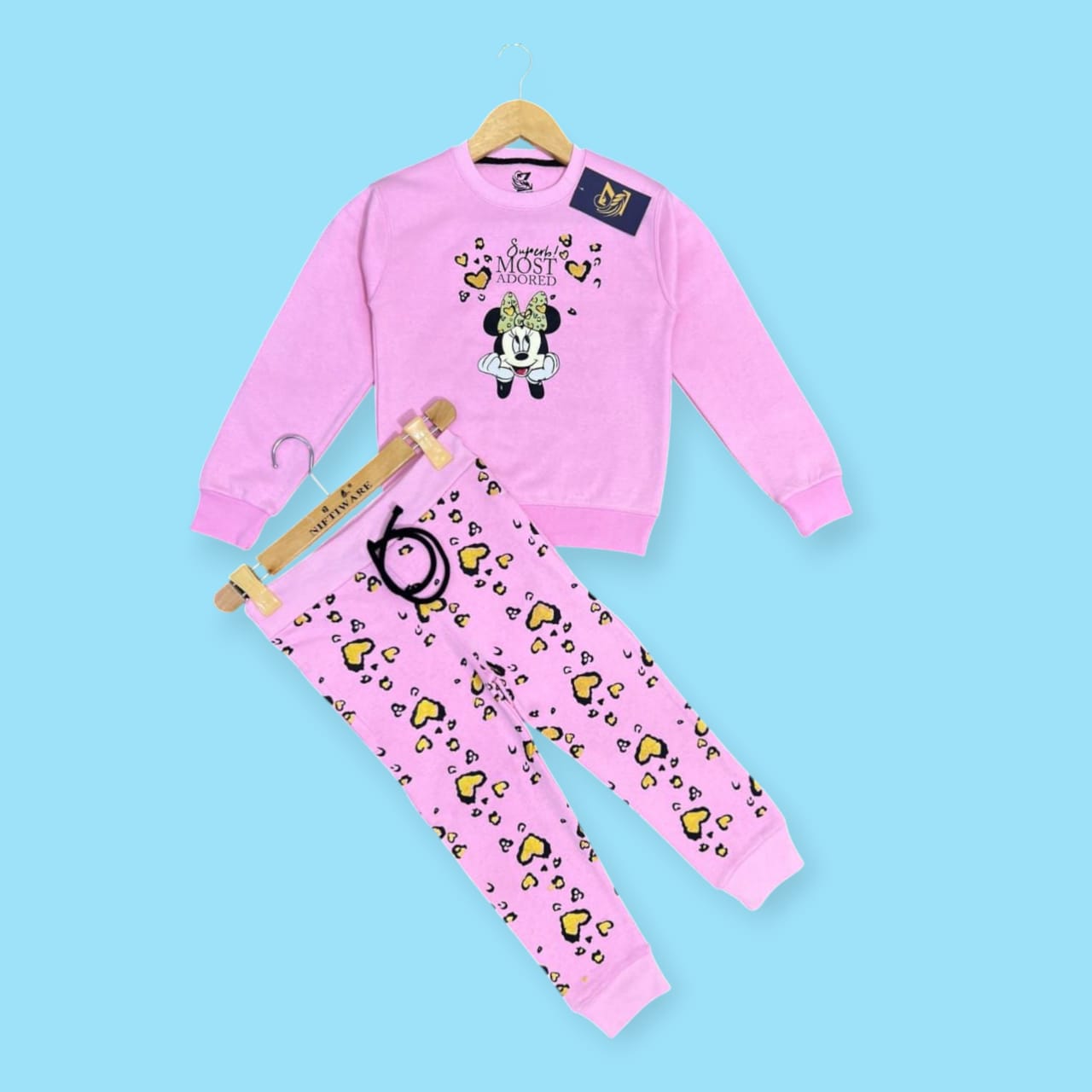 Pink Adorable Mickey Winter Tracksuit