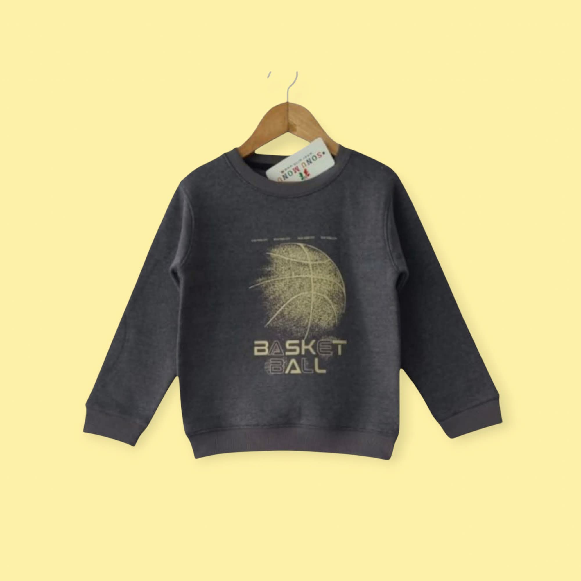 Black Basketball Boys Sweatshirt