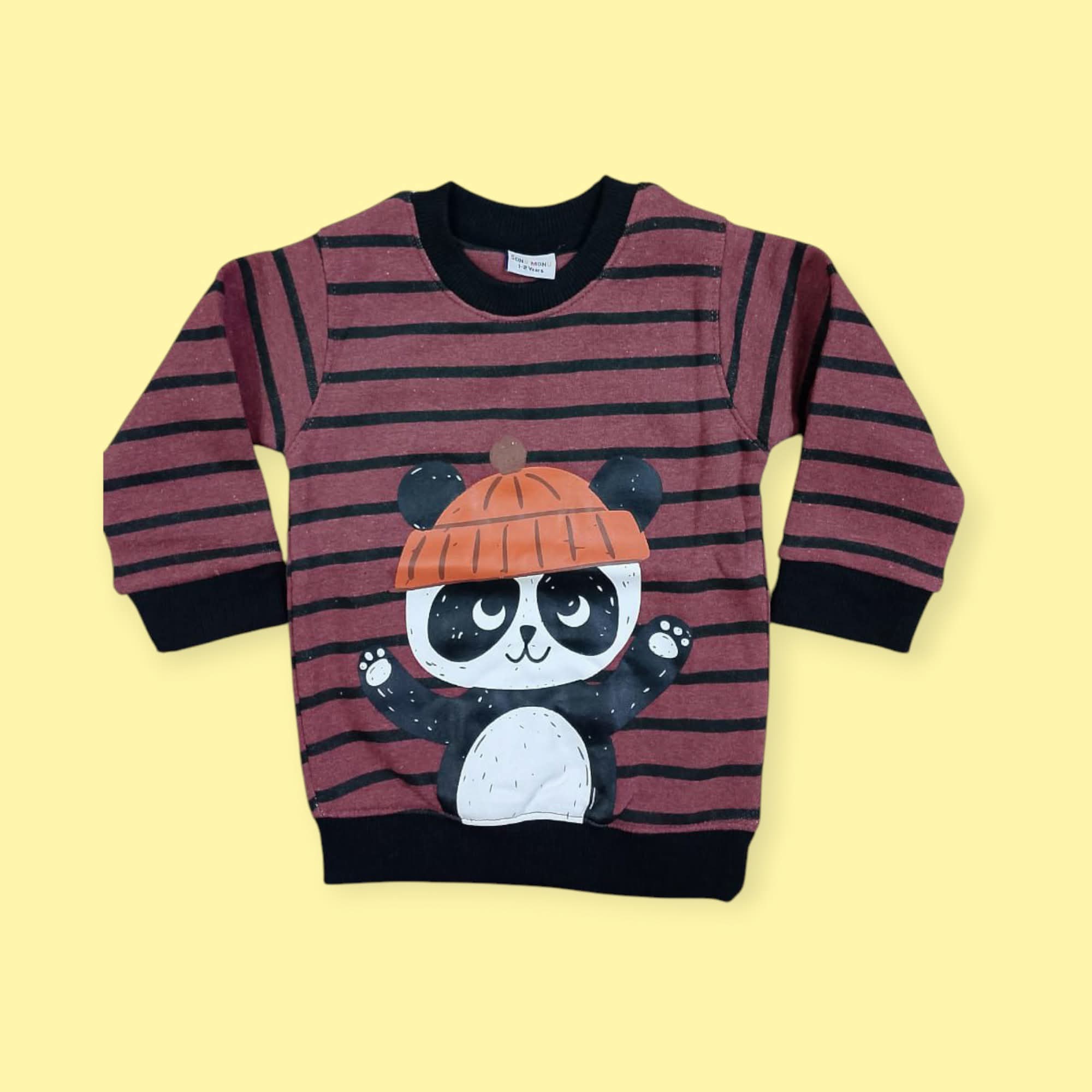 Panda Design stripped Sweatshirt