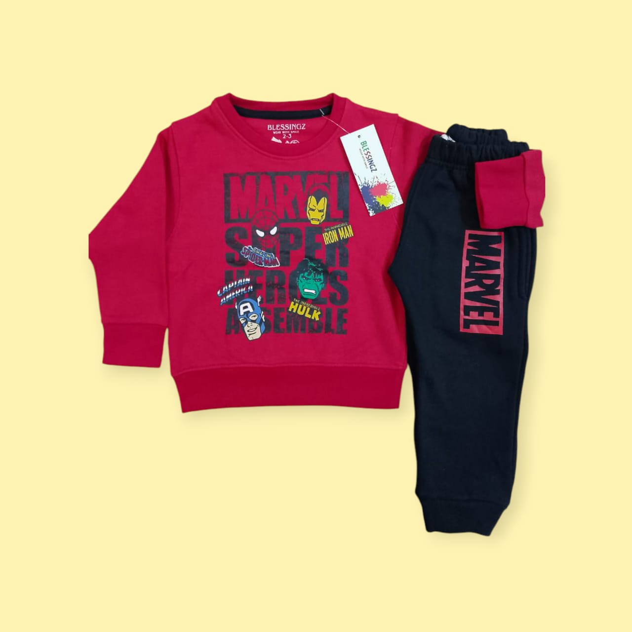 Red Marvel Superheros Boys Tracksuit