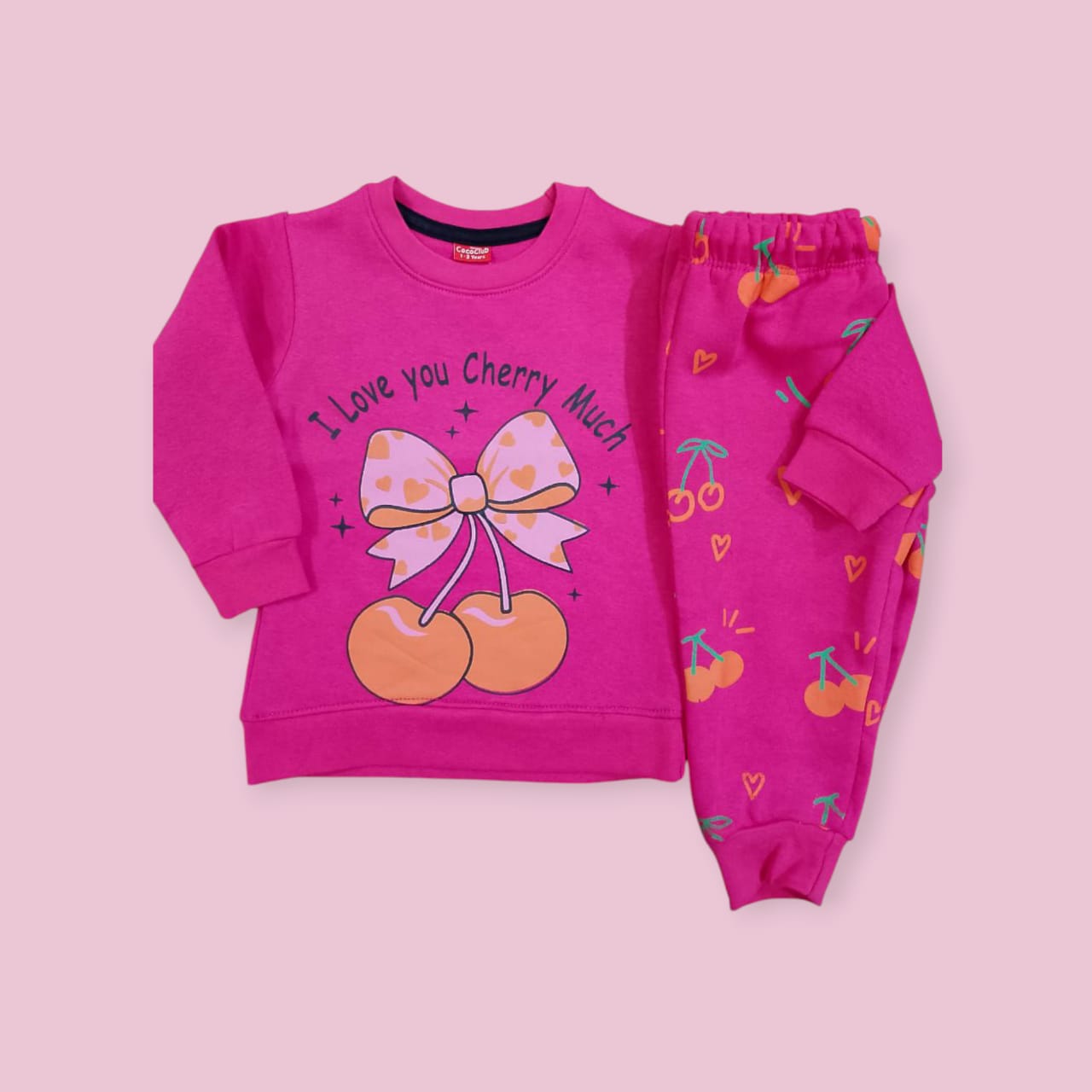 Love you cherry much Girls Tracksuit