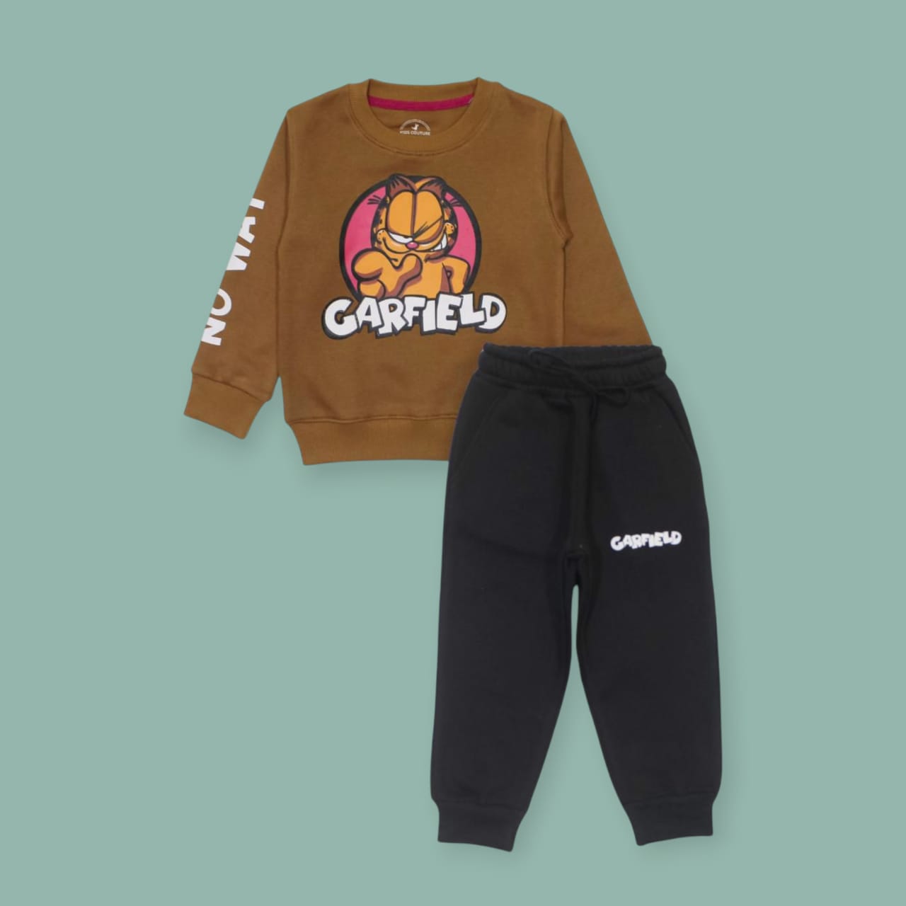 Brown garfield boys tracksuit