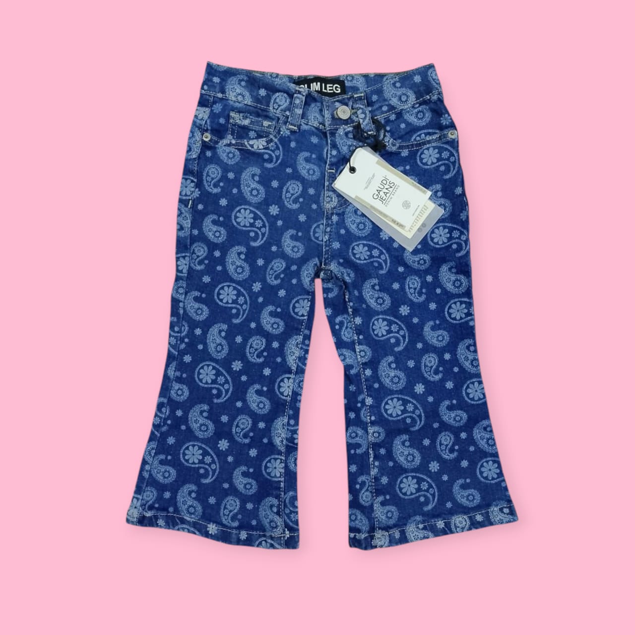 Blue Printed Soft Girls Pants