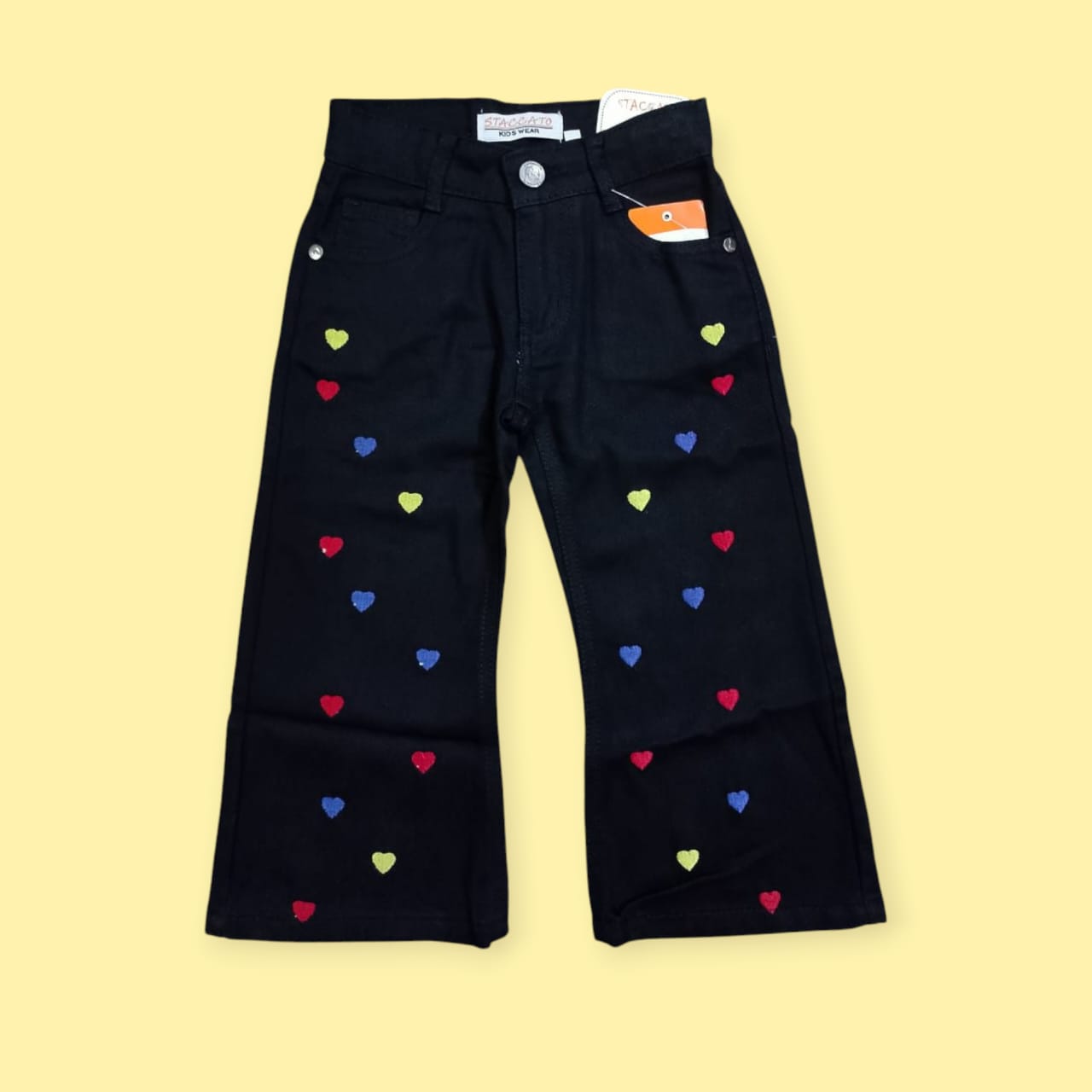 Black Hearts Girls Pants