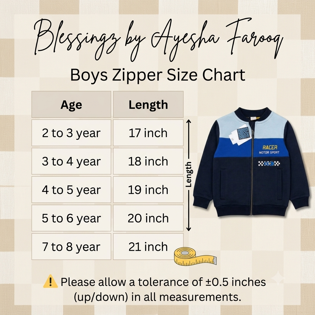 Boys Racer Zipper