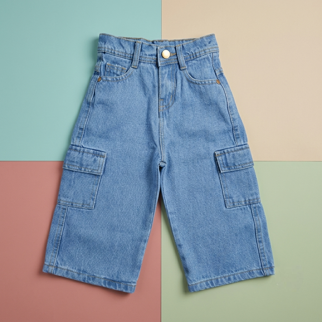 Light Boys Cargo Denim