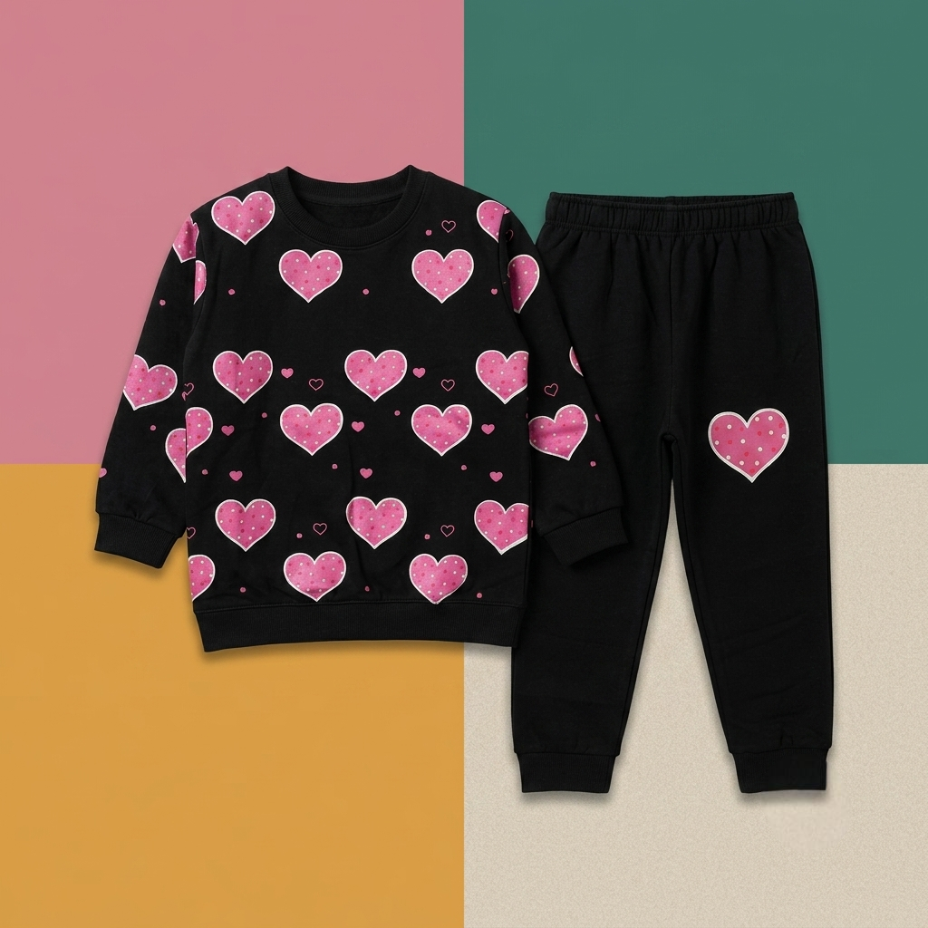 Black Hearts Girls Tracksuit