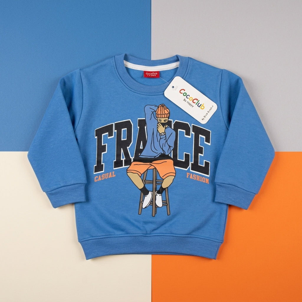 Blue France Boys Sweatshirt