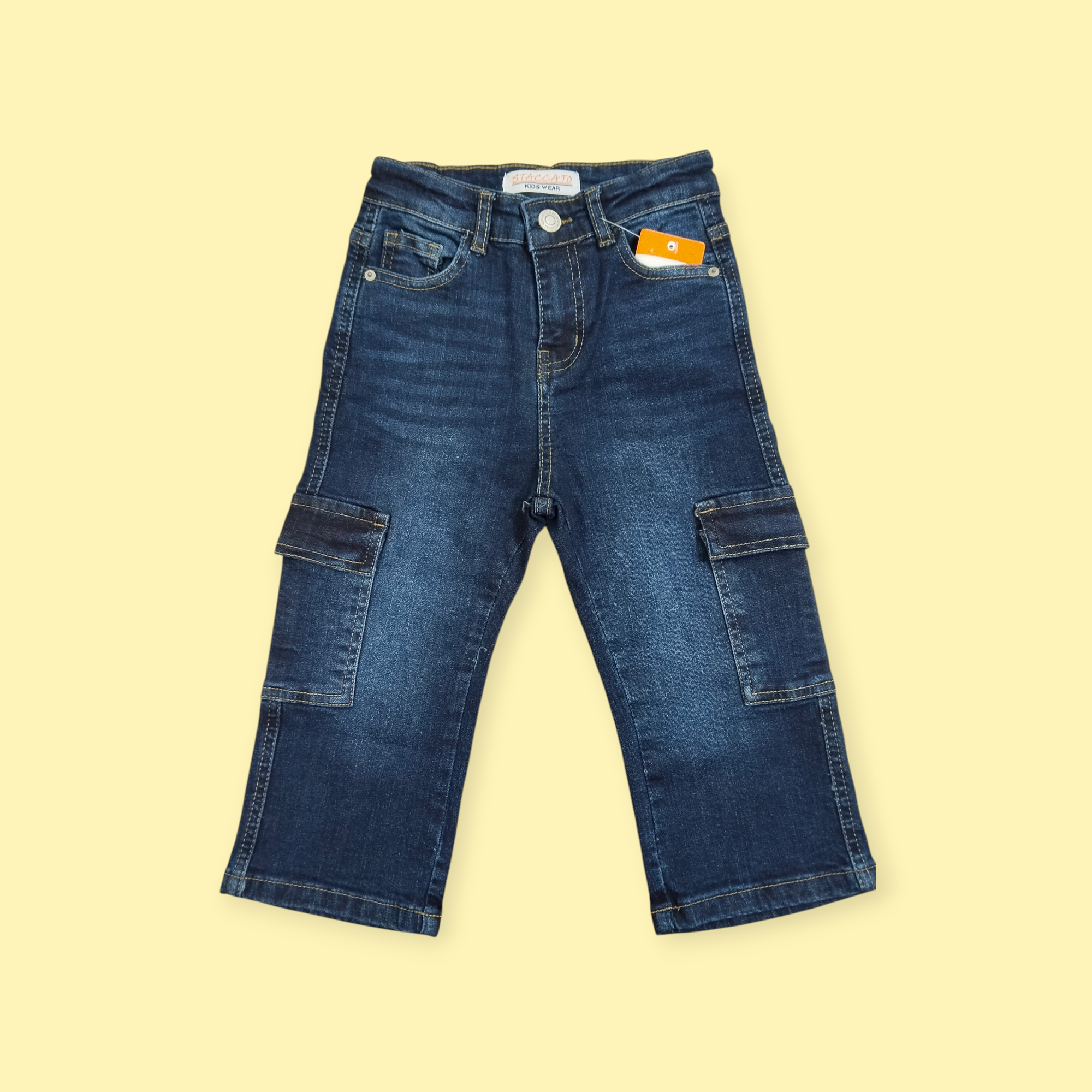 6 Pocket Boys Dark Blue Denim