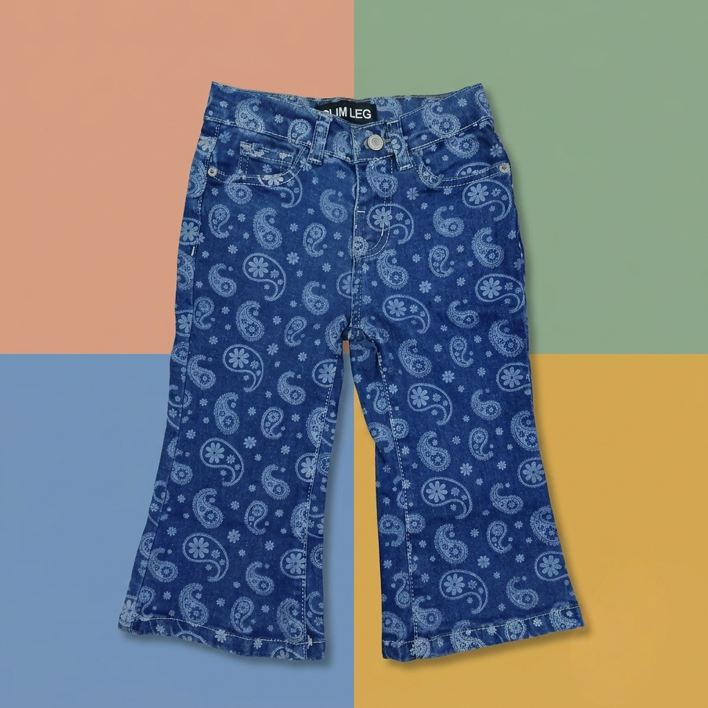 Girls Printed Denim