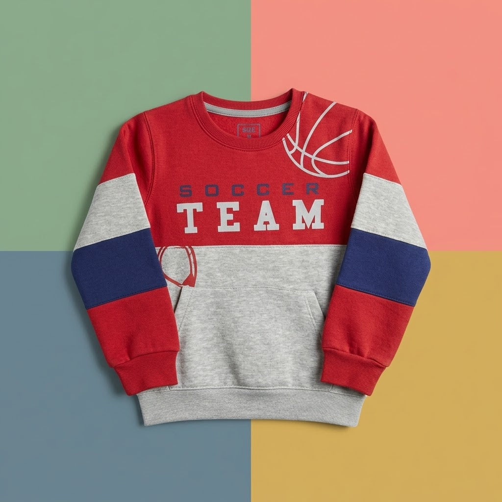 Soccer Team Panel Sweatshirt