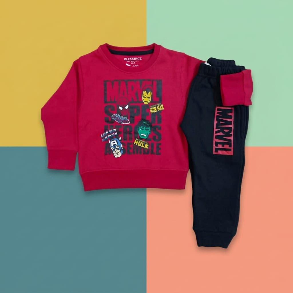 Red Marvel Winter Tracksuit