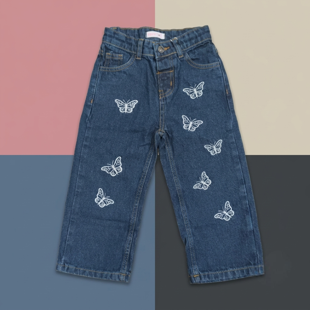 Butterfly Girls Denim Dark Blue