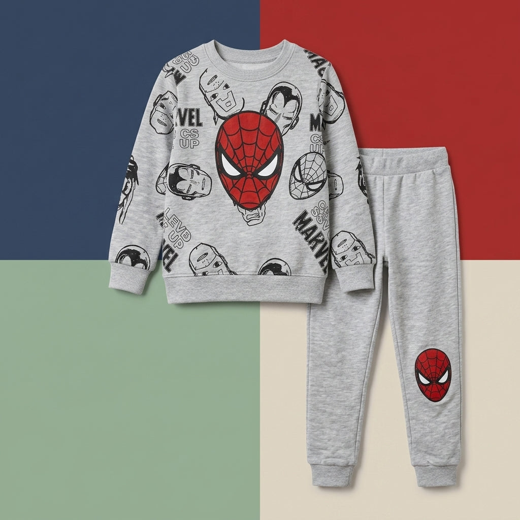 Grey Marvel Boys Tracksuit