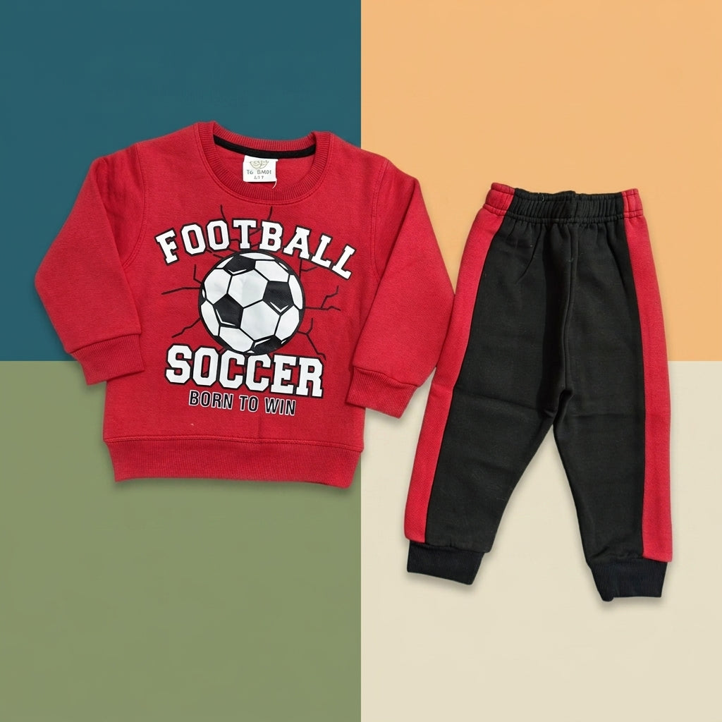 Red Football soccer boys tracksuit