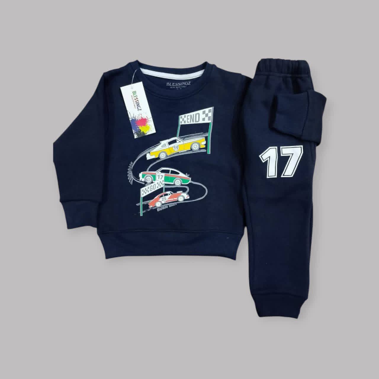 Navy Car Racing Winter Tracksuit
