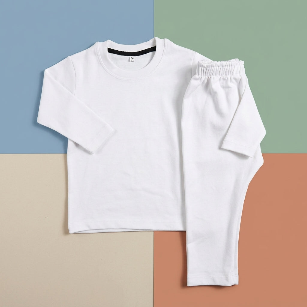 White Round Neck Thermal